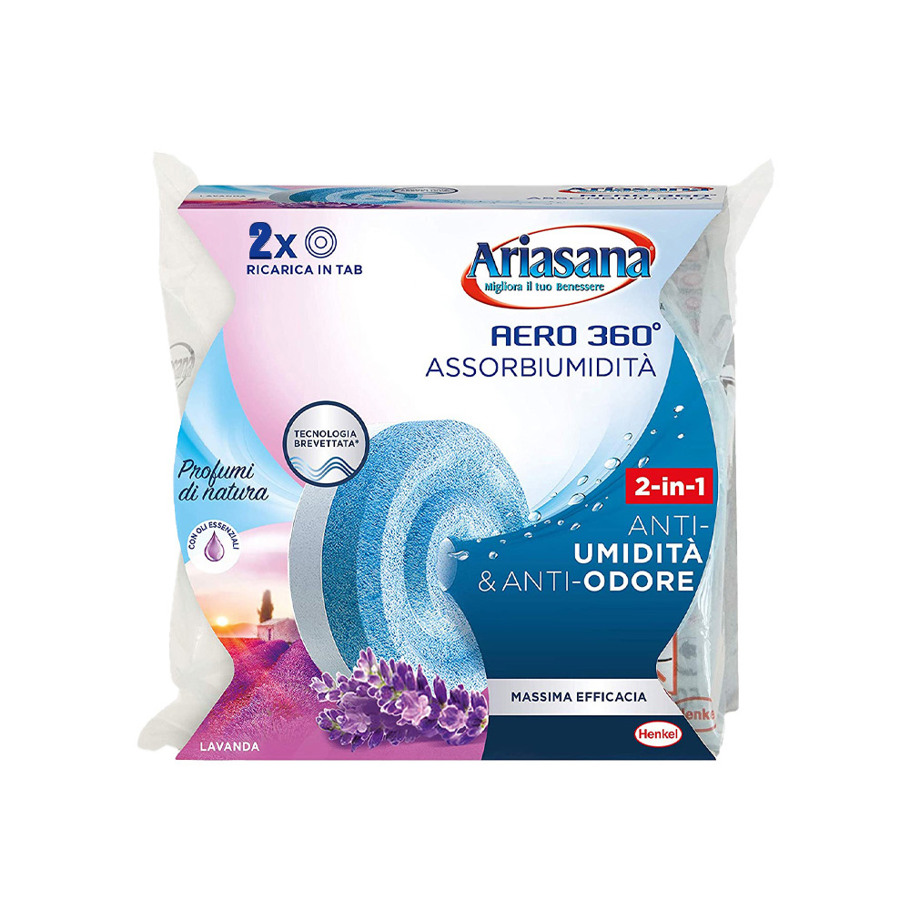 Ricariche assorbiumidit� aero 360� tab lavanda ariasana 2x450 gr.